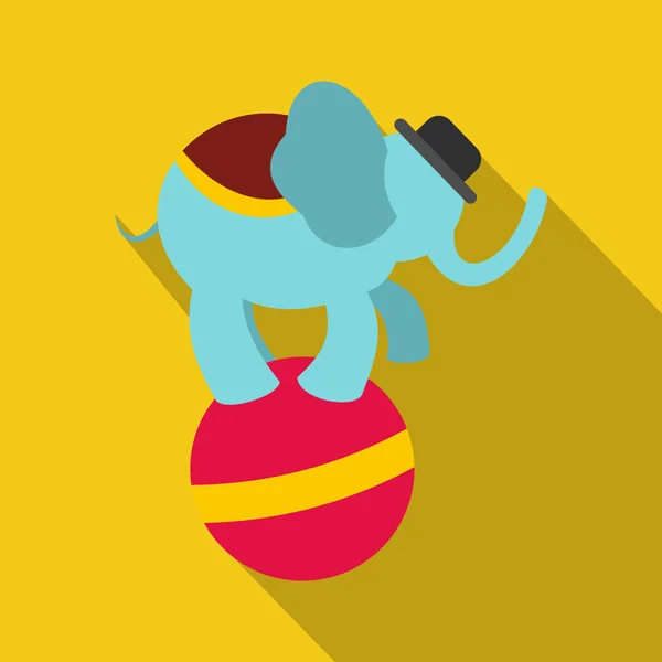 Τσίρκο ελέφαντα στο εικονίδιο μπάλα — Διανυσματικό Αρχείο