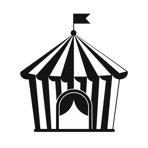 老式的马戏团帐篷简单图标 — 图库矢量图片