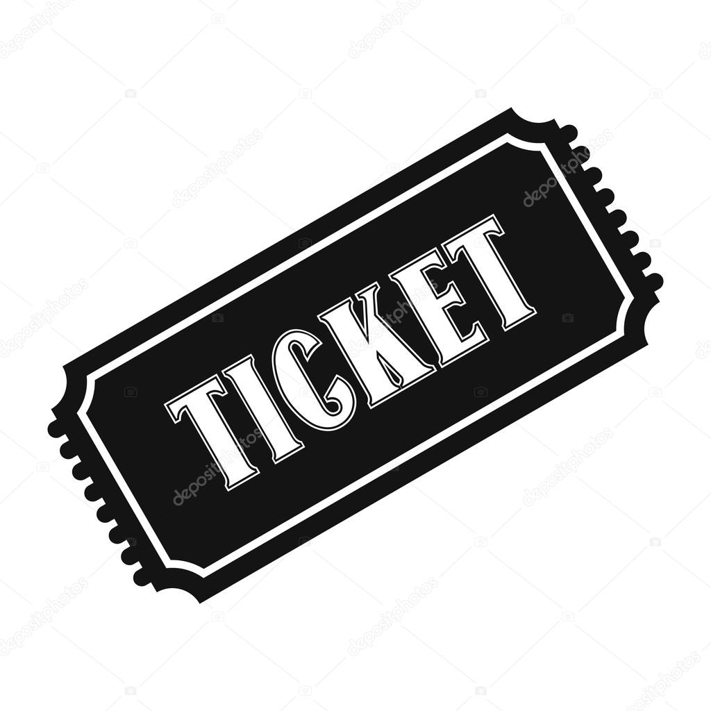 Vintage ticket simple icon