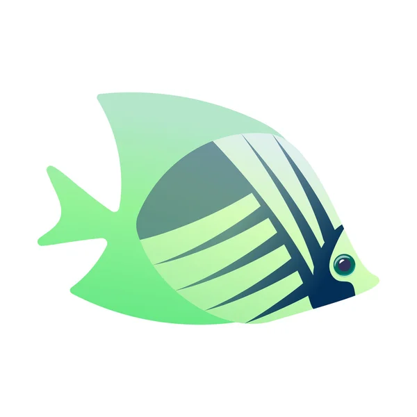 Tropische angelfish cartoon pictogram — Stockvector