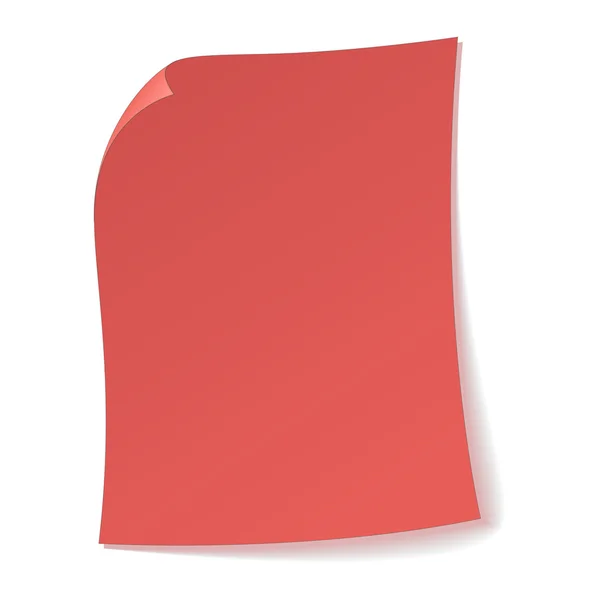 Pinkfarbenes Blatt Papier-Symbol — Stockvektor