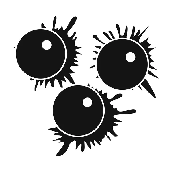 Bolas de Paintball con salpicaduras icono simple — Vector de stock