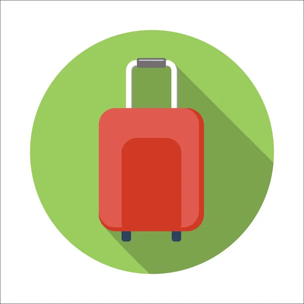 Bőrönd lapos ikon — Stock Vector