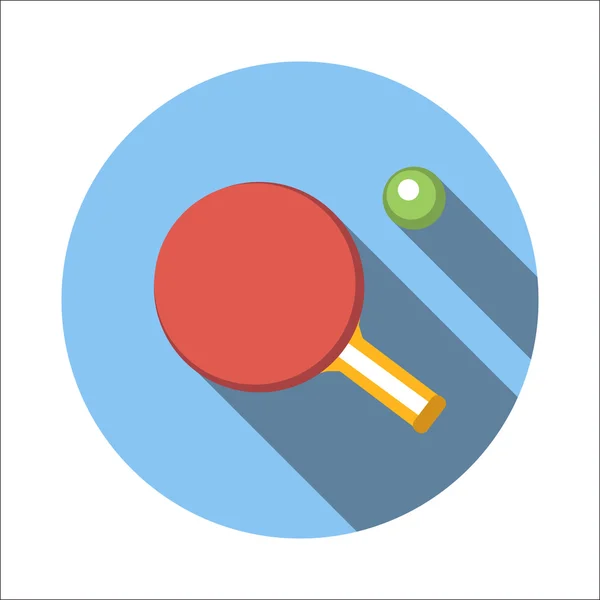 Tenis de mesa icono plano — Vector de stock