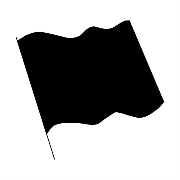 Vlag zwart silhouet — Stockvector