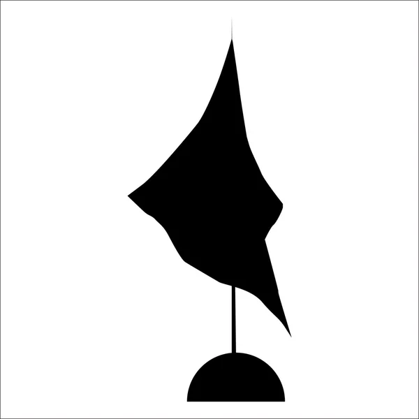 Μαύρη σημαία σιλουέτα — Διανυσματικό Αρχείο