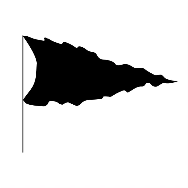 Bandiera silhouette nera — Vettoriale Stock