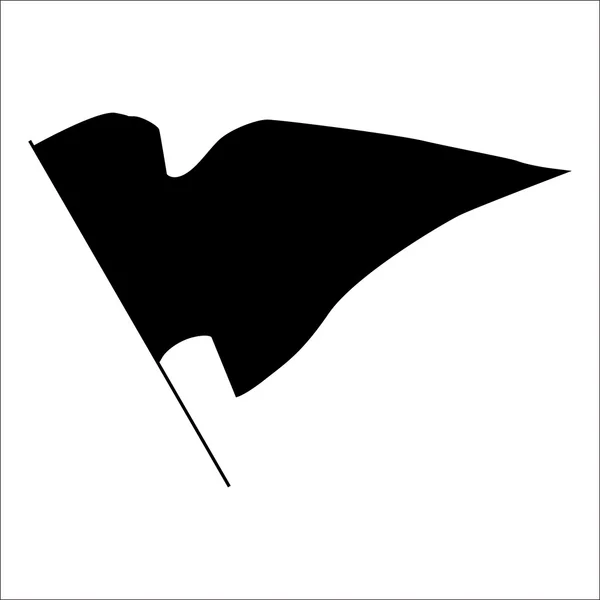 Bandiera silhouette nera — Vettoriale Stock