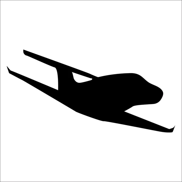 Samoloty czarna sylwetka — Wektor stockowy