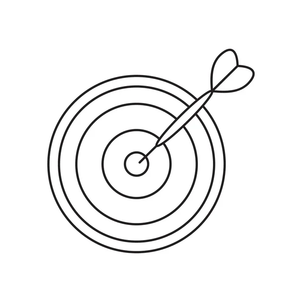 Darts line icon — Stock Vector