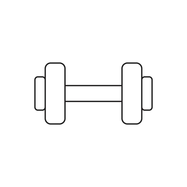 Dumbbell line icon — Stock Vector