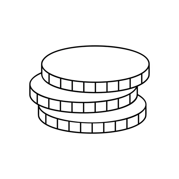 Münzzeilen-Symbol — Stockvektor