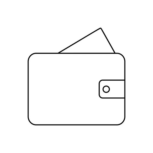 Icône de ligne de portefeuille — Image vectorielle