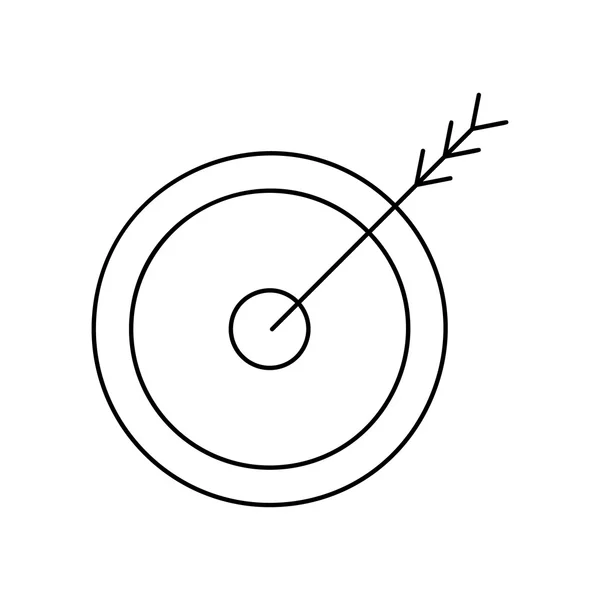 Піктограма лінії цілі зі стрілками — стоковий вектор