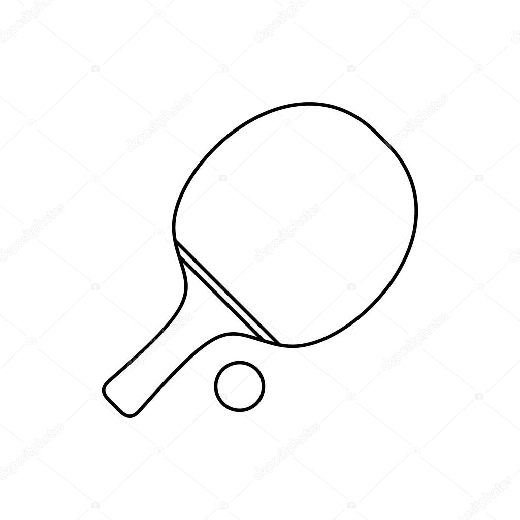 Ping pong line icon