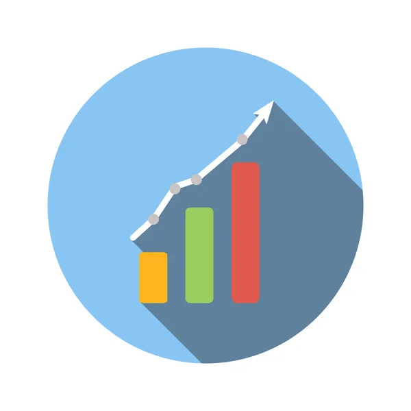 Gráfico gráfico ícone plano — Vetor de Stock