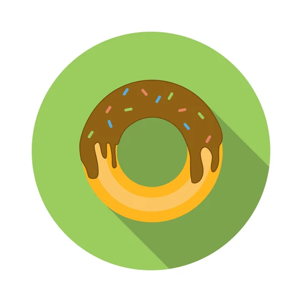 Donut icono plano — Archivo Imágenes Vectoriales