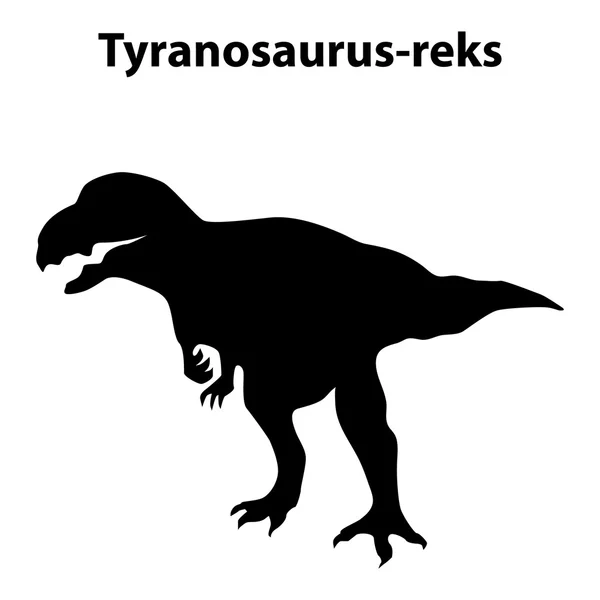 Turanosaurus-reks siluet dinosaurus - Stok Vektor