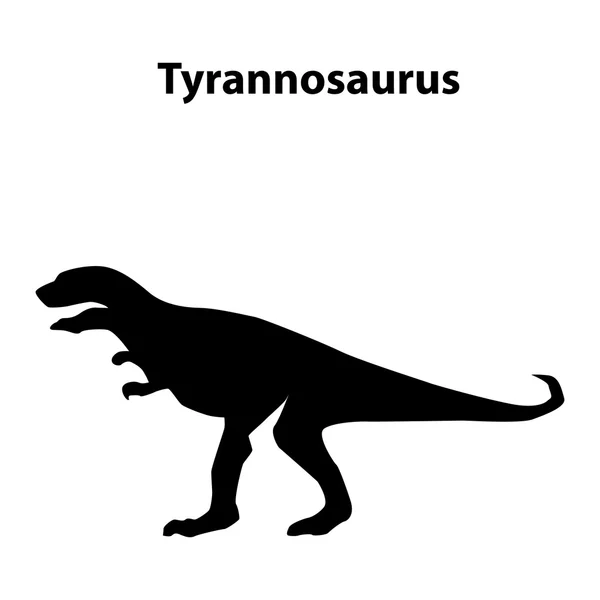 Tyrannosaurus dinosaur silhouette — Stock Vector