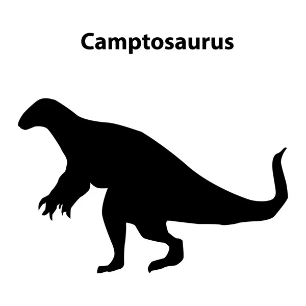 Camptosaurus 恐竜シルエット — ストックベクタ