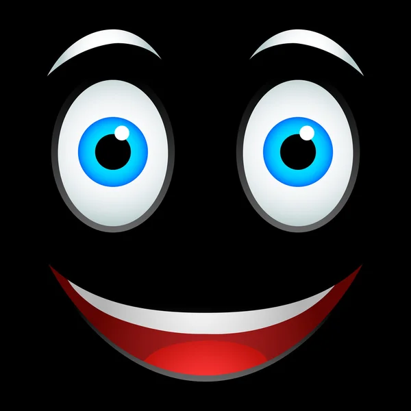 Glimlach emoticon teken — Stockvector