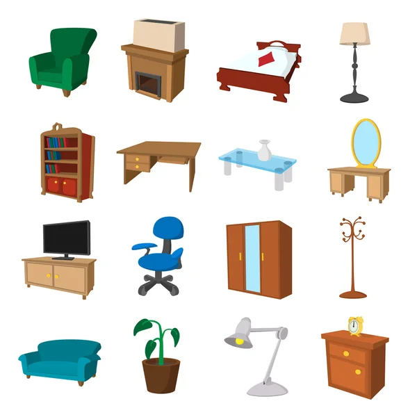 Conjunto de ícones de desenhos animados móveis —  Vetores de Stock
