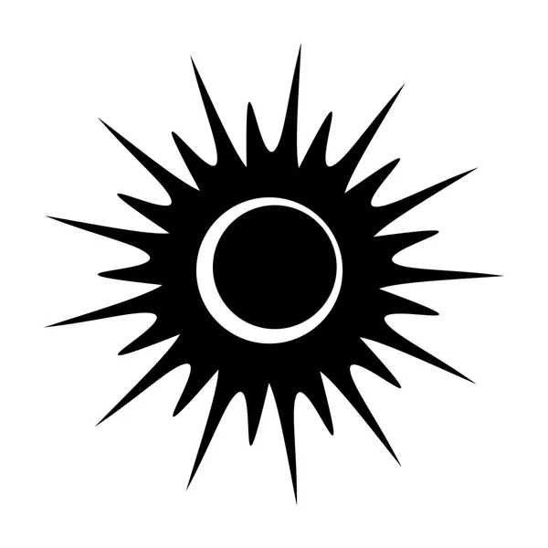 Sonnenfinsternis einziges schwarzes Symbol — Stockvektor