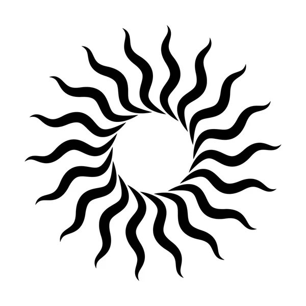 Sonne schwarz einfaches Symbol — Stockvektor