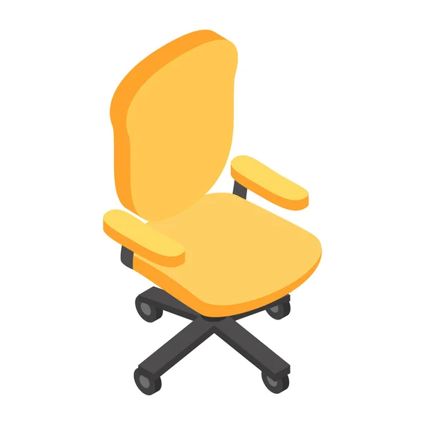 Desk chair isometric 3d icon — Stock Vector