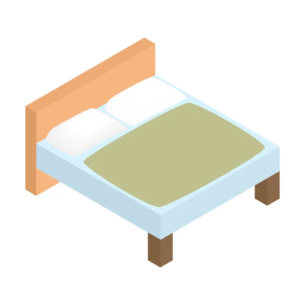 Bed linens isometric 3d icon — Stock Vector