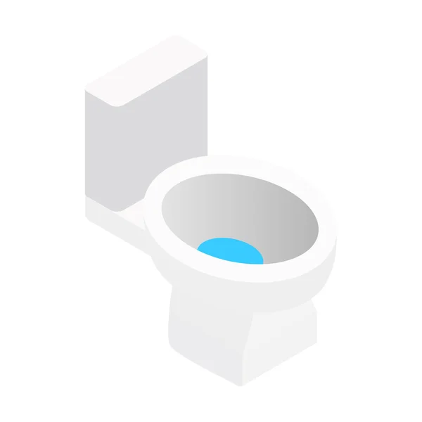 Izometryczny 3d symbol toaleta biały — Wektor stockowy