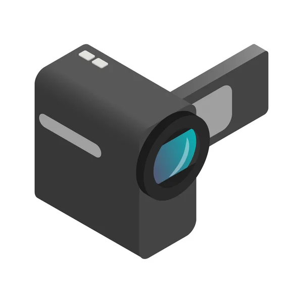 Video camera isometrische 3D-pictogram — Stockvector