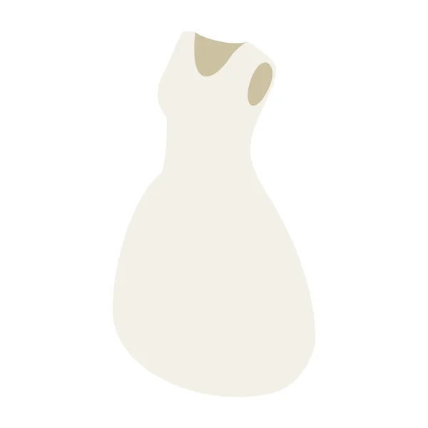 Bílá nevěsta šaty 3d ikony — Stockový vektor