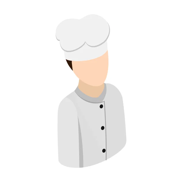 Chef cuisinier isométrique icône 3d — Image vectorielle