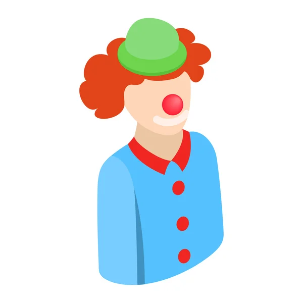 Clown personaggio isometrico icona 3d — Vettoriale Stock