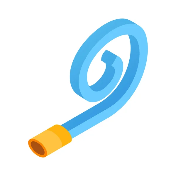 Birthday whistle isometric 3d icon — Stock Vector