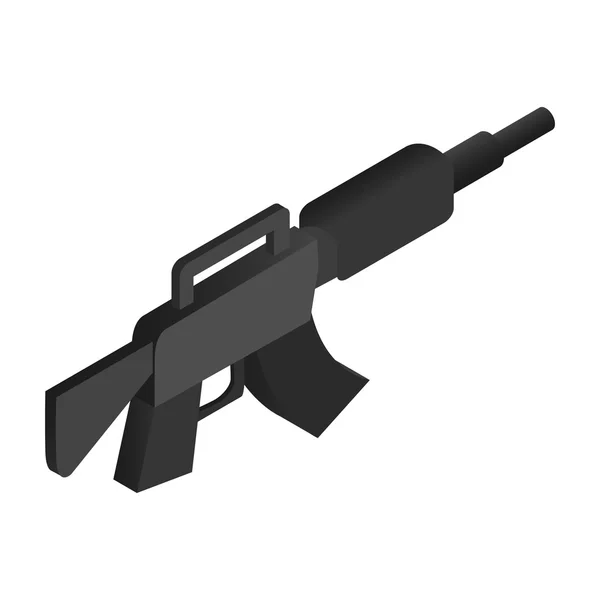 Makineli tüfek izometrik 3d simgesi — Stok Vektör