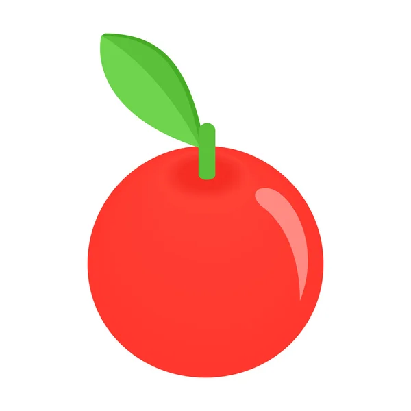 แอปเปิ้ลไอคอน 3d isometric — ภาพเวกเตอร์สต็อก