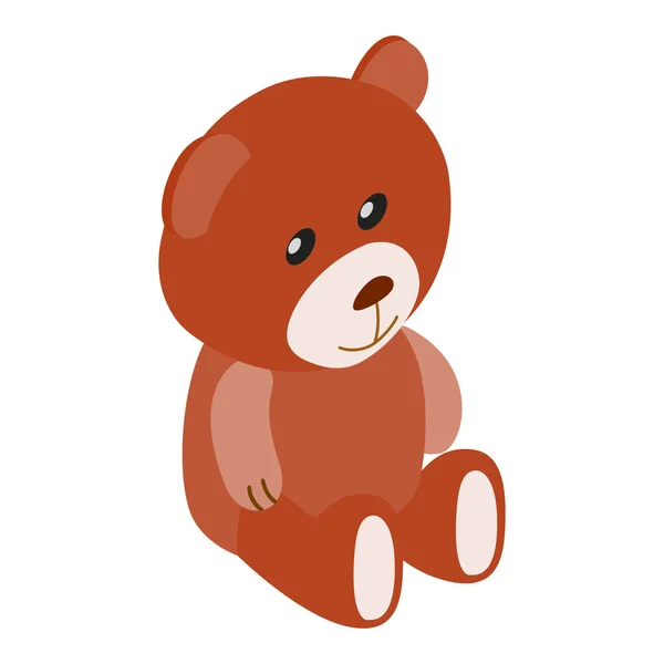 Teddy bear isometrische 3D-pictogram — Stockvector