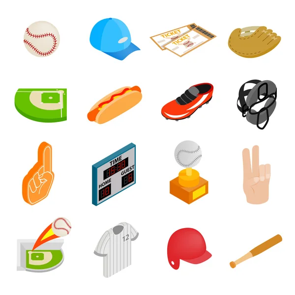 American football isometric 3d icons — Stock Vector