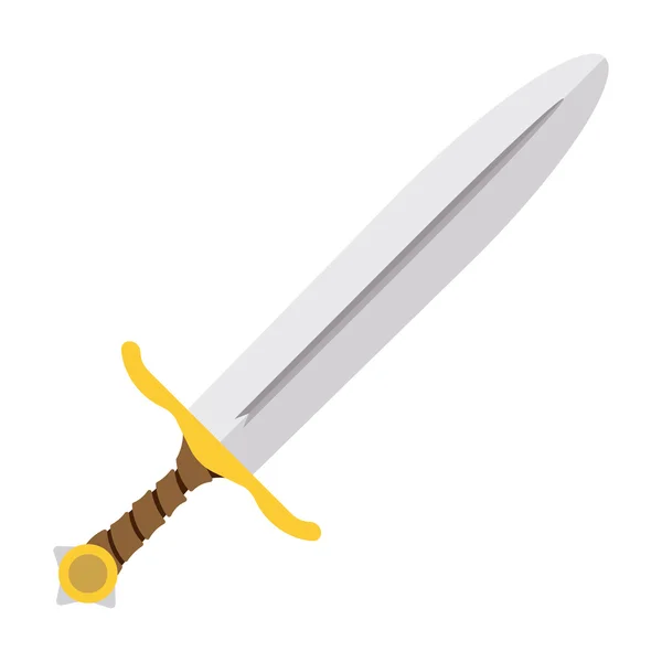 Espada medieval icono de dibujos animados — Vector de stock