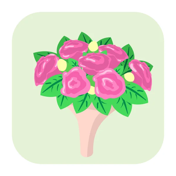 Bukett av blommor cartoon ikonen — Stock vektor