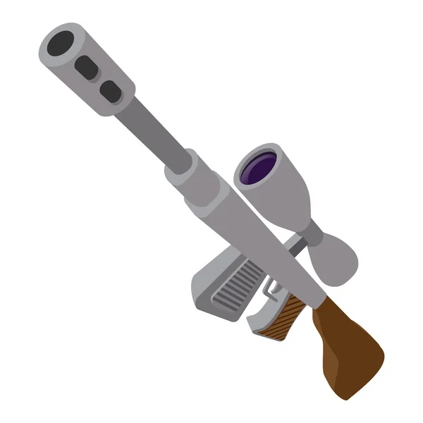 Sniper fusil icône de bande dessinée — Image vectorielle