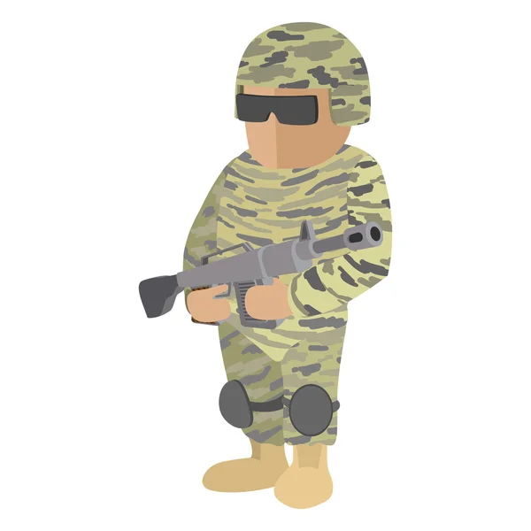 Soldier cartoon icon — Stock Vector