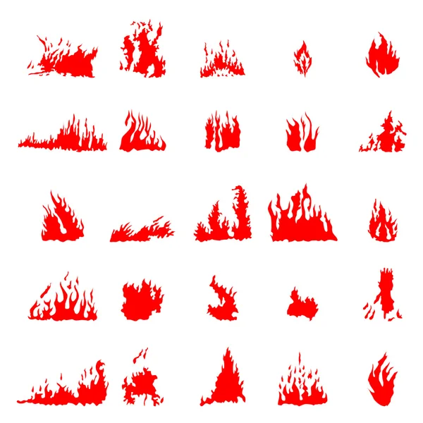 Set silhouette fuoco — Vettoriale Stock