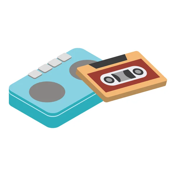 Cassette Ruban isométrique icône 3d — Image vectorielle