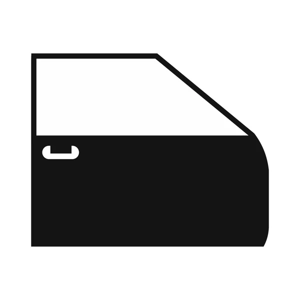 Porte voiture noire icône plate — Image vectorielle
