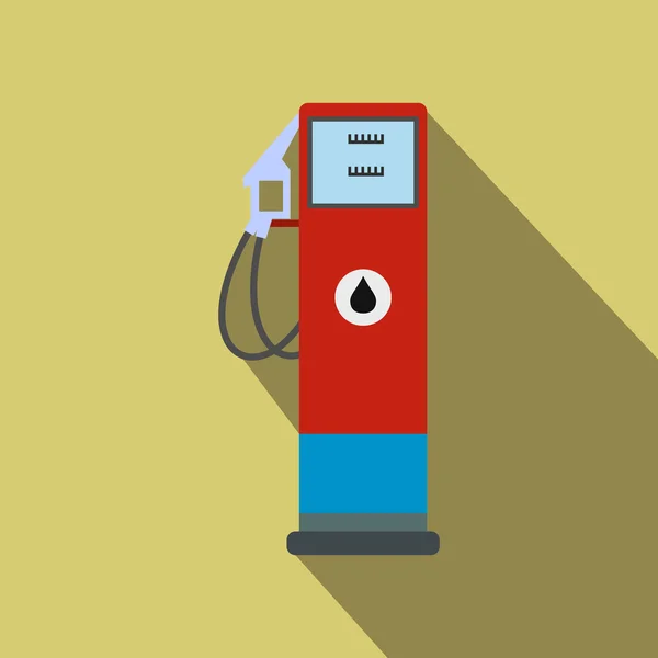 Benzin üzemanyag lapos ikon-val árnyék — Stock Vector