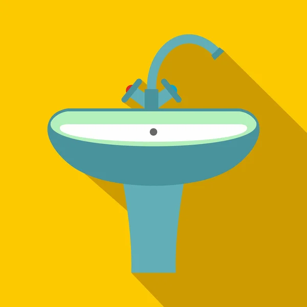 Lavabo de baño casa dibujos animados — Archivo Imágenes Vectoriales