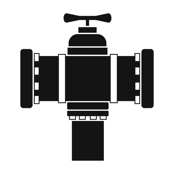 Yangın hidrant siyah basit simgesi — Stok Vektör